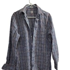 PETER MILLAR Plaid‎ Button-Down Shirt Sz Large Office Casual Stylish 100% Cotton